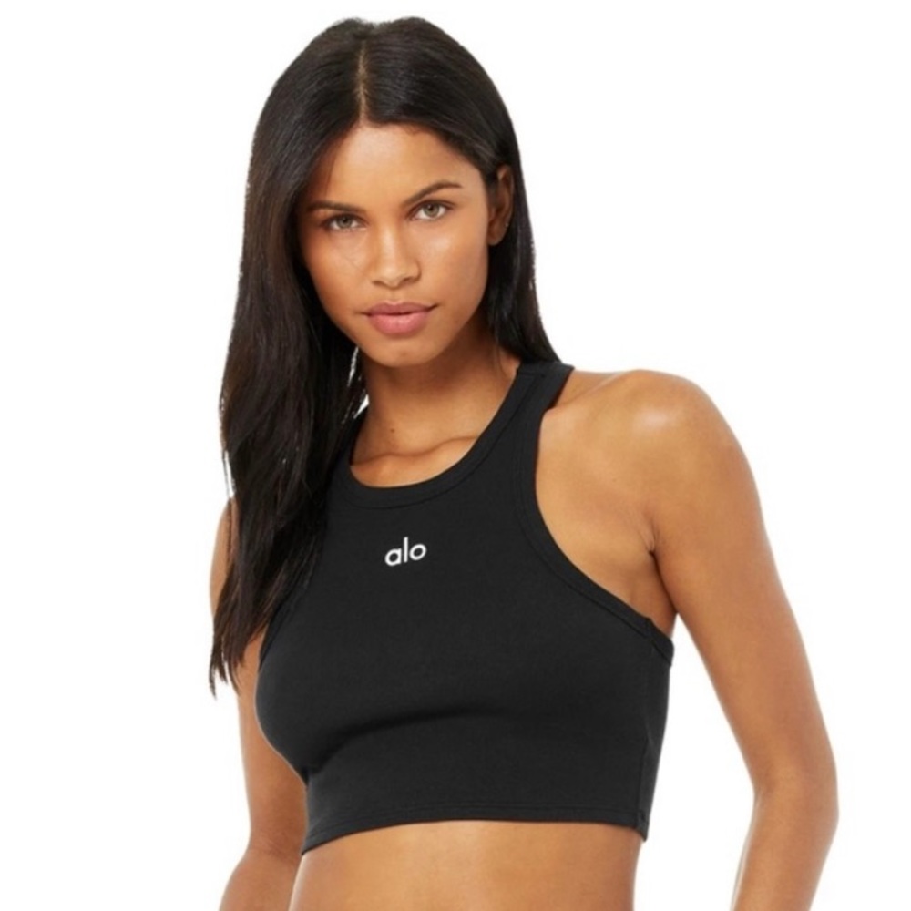 SOLD alo yoga black tank top shirt size large SOLD